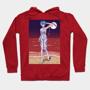 Rei Ayanami Bandage Background Hoodie